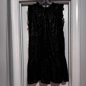 THML Black and Gold Patterned Dress